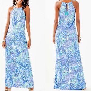 Lilly Pulitzer Margot Maxi Dress-Blue Haven Hey Hey Soleil